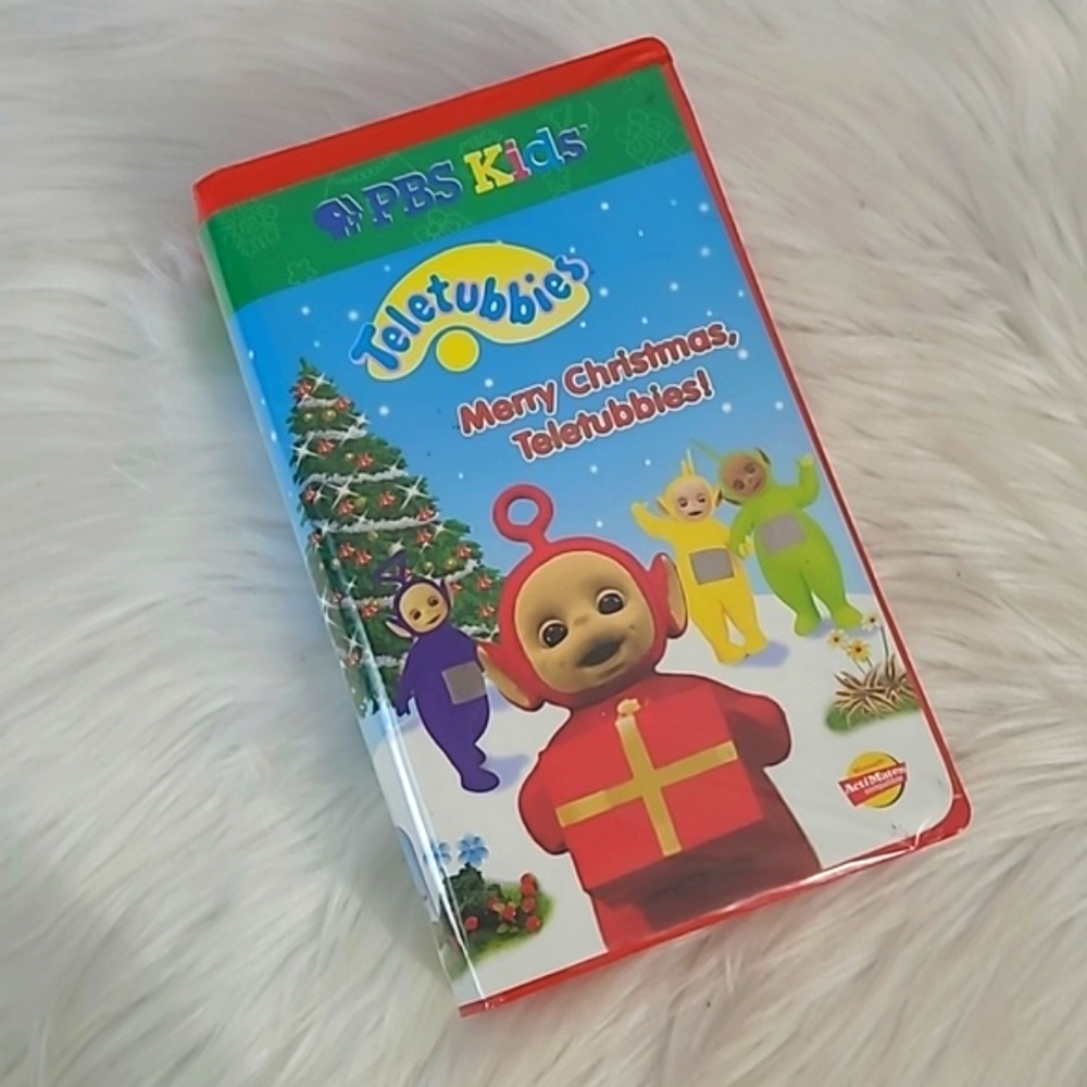 Vintage 90s Y2K Teletubbies Merry Christmas PBS Kids 2 VHS Set Clamshell Case